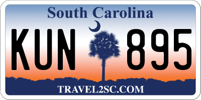 SC license plate KUN895