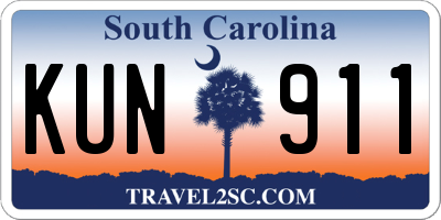 SC license plate KUN911