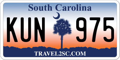 SC license plate KUN975
