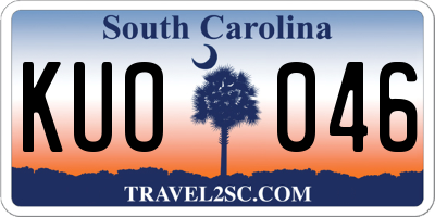 SC license plate KUO046