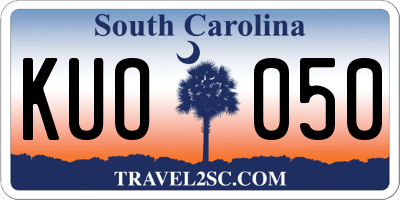 SC license plate KUO050