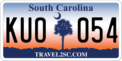 SC license plate KUO054