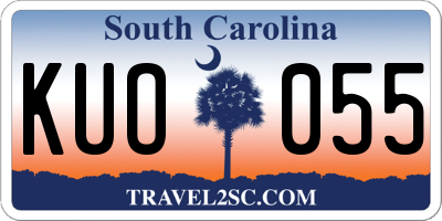 SC license plate KUO055