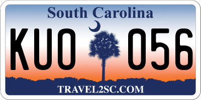 SC license plate KUO056