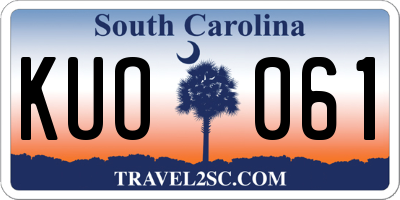SC license plate KUO061