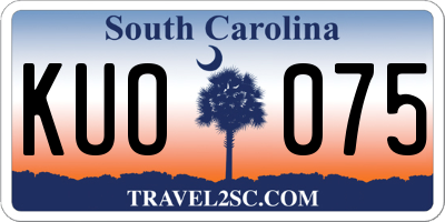 SC license plate KUO075
