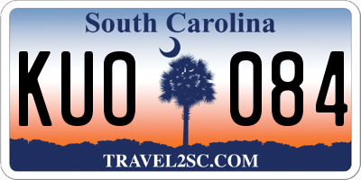 SC license plate KUO084