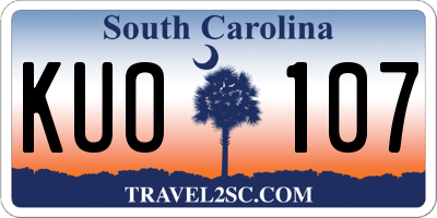 SC license plate KUO107