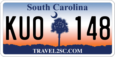 SC license plate KUO148