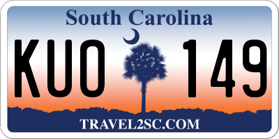 SC license plate KUO149
