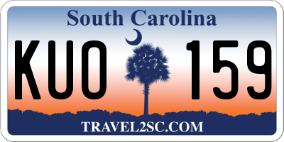 SC license plate KUO159