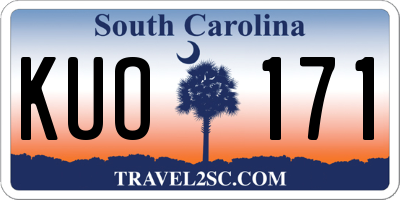 SC license plate KUO171