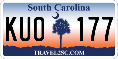SC license plate KUO177