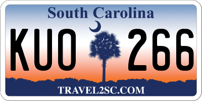 SC license plate KUO266