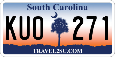 SC license plate KUO271
