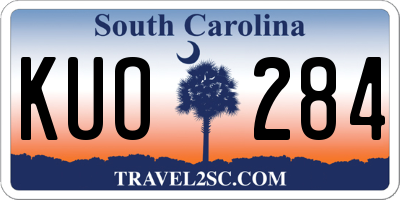 SC license plate KUO284