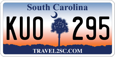 SC license plate KUO295