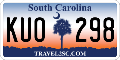 SC license plate KUO298