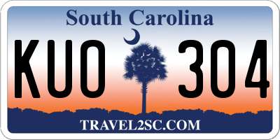 SC license plate KUO304