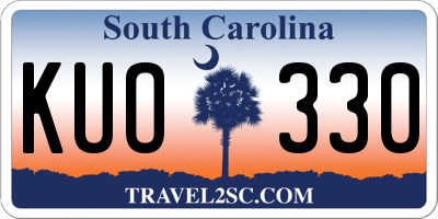 SC license plate KUO330