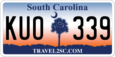 SC license plate KUO339