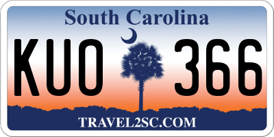 SC license plate KUO366