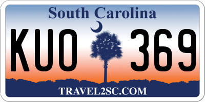 SC license plate KUO369