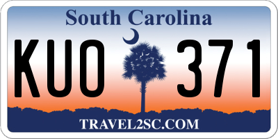 SC license plate KUO371