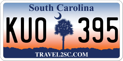 SC license plate KUO395