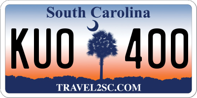 SC license plate KUO400
