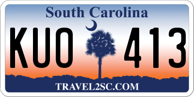 SC license plate KUO413