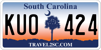 SC license plate KUO424