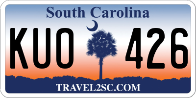 SC license plate KUO426