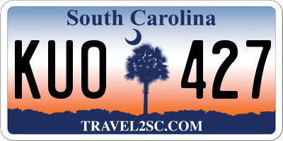 SC license plate KUO427