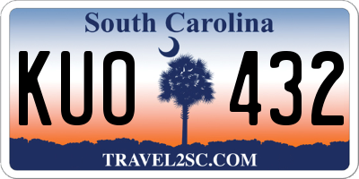SC license plate KUO432
