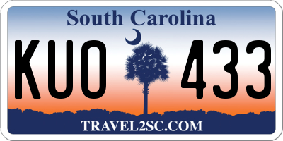 SC license plate KUO433