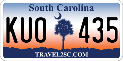 SC license plate KUO435
