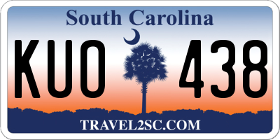 SC license plate KUO438