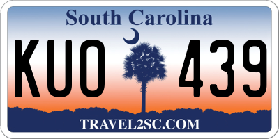 SC license plate KUO439