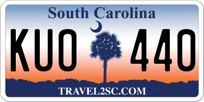 SC license plate KUO440