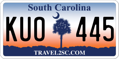 SC license plate KUO445