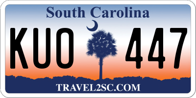 SC license plate KUO447