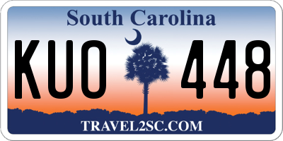 SC license plate KUO448
