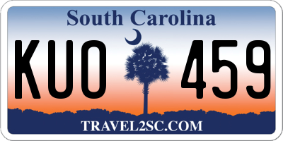 SC license plate KUO459