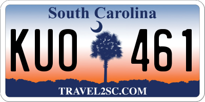SC license plate KUO461