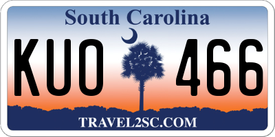 SC license plate KUO466