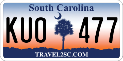 SC license plate KUO477
