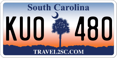 SC license plate KUO480