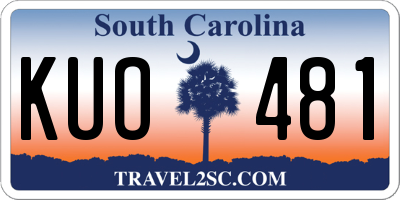 SC license plate KUO481
