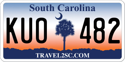 SC license plate KUO482